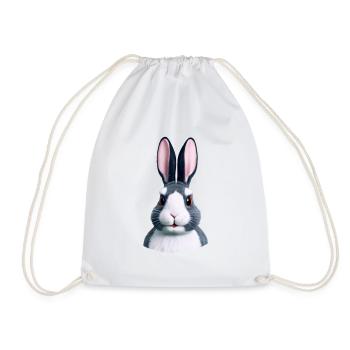 Rabbit - Not only at Easter - Drawstring Bag - white - Front