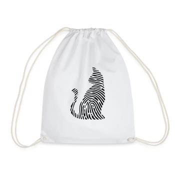 Chat ADN ADN empreinte digitale chat meow cadeau - Sac de sport léger - blanc - Devant