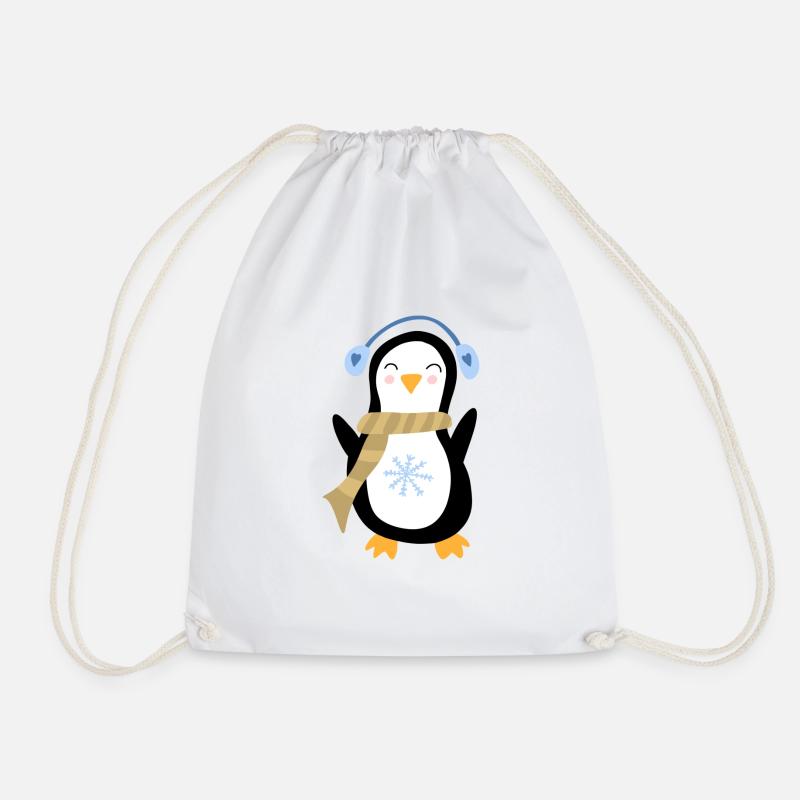 Winter Pinguin - Turnbeutel - Weiß