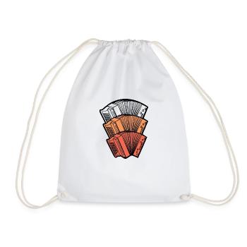 Styrian harmonica accordion musicians gift - Drawstring Bag - white - Front