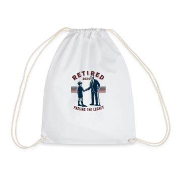 Retired 2024 Passing the Legacy Commemorative - Drawstring Bag - white - Front
