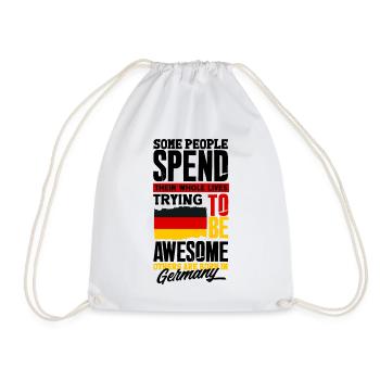 German Germany German Flag Funny Quote - Turnbeutel - Weiß - Vorne