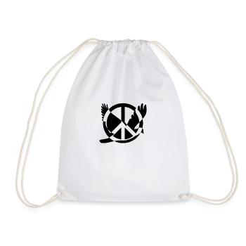 PEACE & PEACE - Drawstring Bag - white - Front