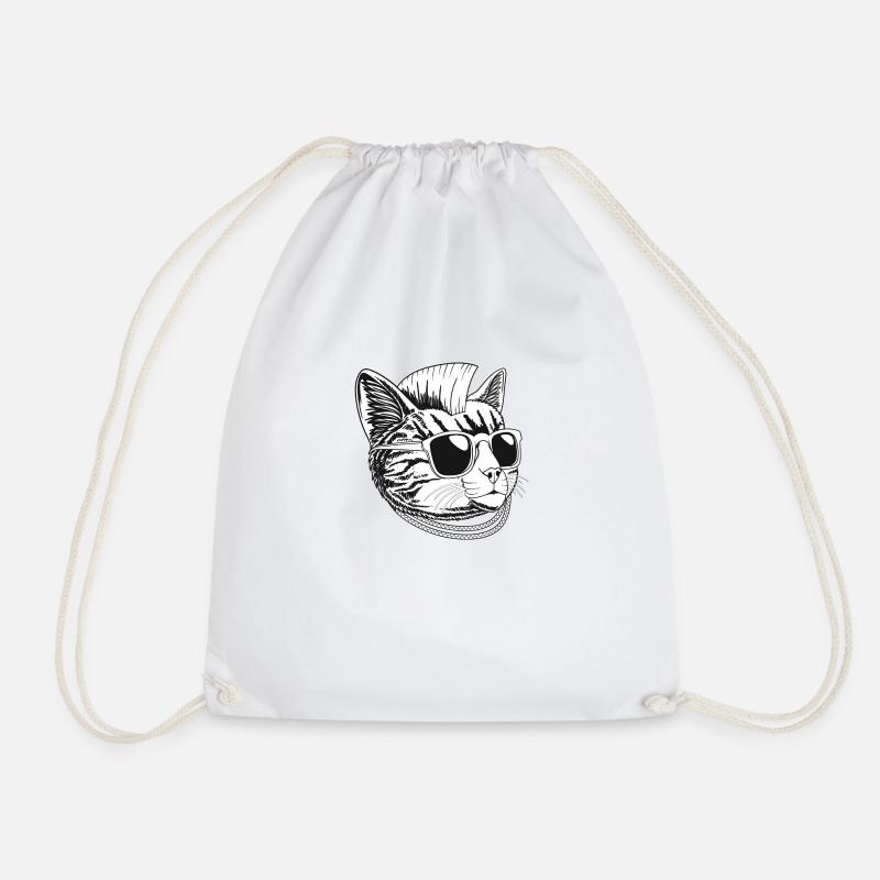 Punk Cat - Turnbeutel - Weiß