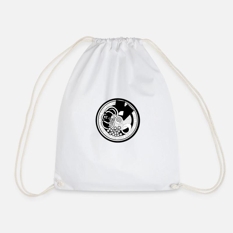 Japanese motif - Drawstring Bag - white