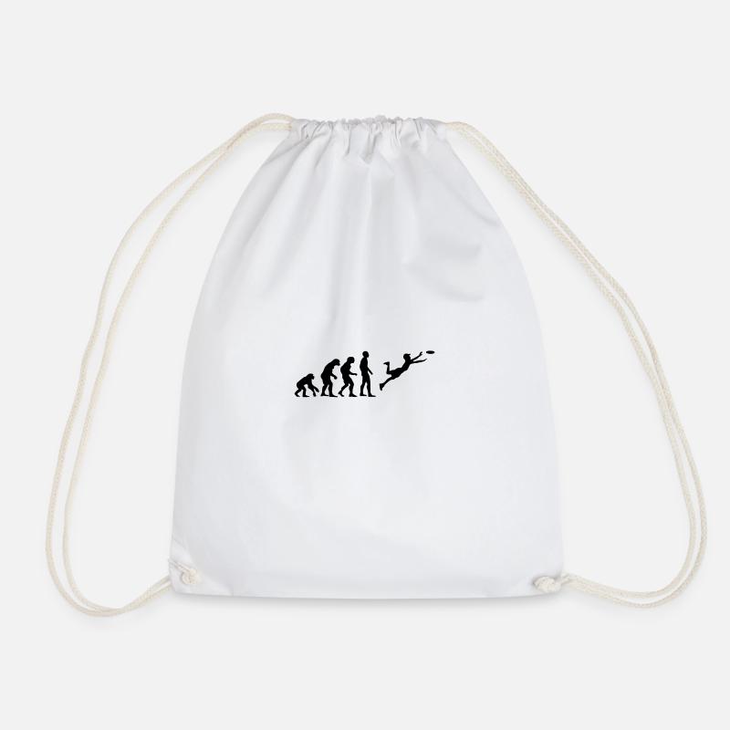 Ultimate Frisbee Evolution - Drawstring Bag - white