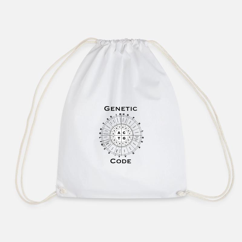 Genetic code - Drawstring Bag - white