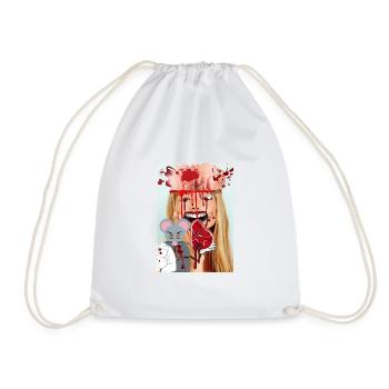 Mouse Killing People - Drawstring Bag - white - Front