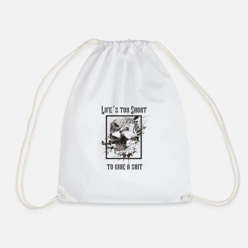Life is too short... - Drawstring Bag - white