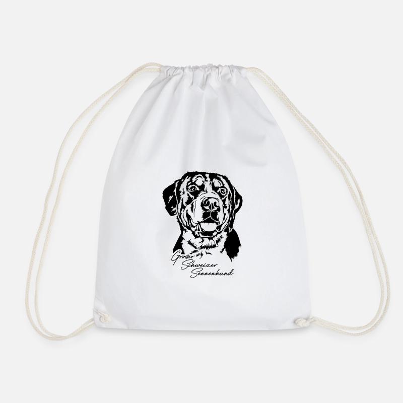 Grosser Schweizer Sennenhund Portrait Wilsigns - Turnbeutel - Weiß