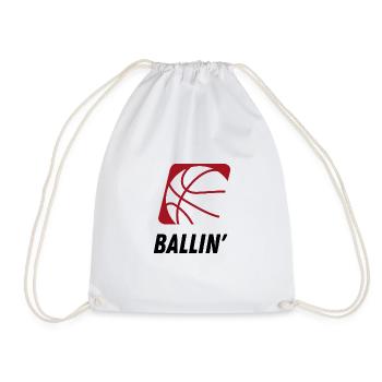 Red and Black Modern Basketball Club - Turnbeutel - Weiß - Vorne