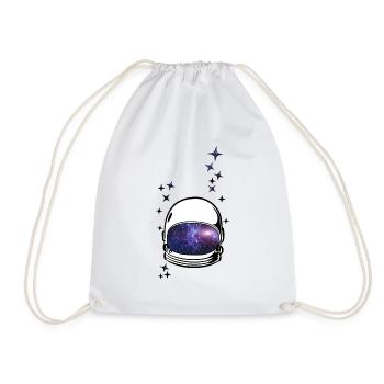Casque d’astronaute Space Galaxy Stars Cadeau - Sac de sport léger - blanc - Devant