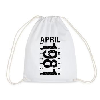 Anniversaire Avril 1981 Avril né en Avril 1981 - Sac de sport léger - blanc - Devant