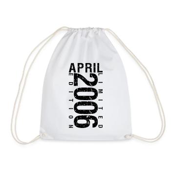 Birthday April 2006 April born in April 2006 - Drawstring Bag - white - Front