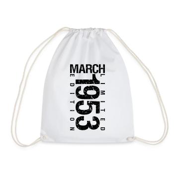 Anniversaire Mars 1953 Mars né en Mars - Sac de sport léger - blanc - Devant