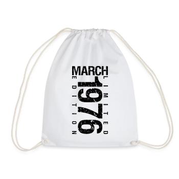 Anniversaire Mars 1976 Mars né en Mars - Sac de sport léger - blanc - Devant