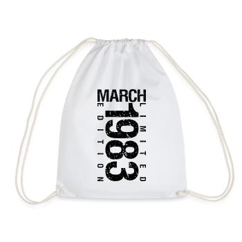 Anniversaire Mars 1983 Mars né en Mars - Sac de sport léger - blanc - Devant
