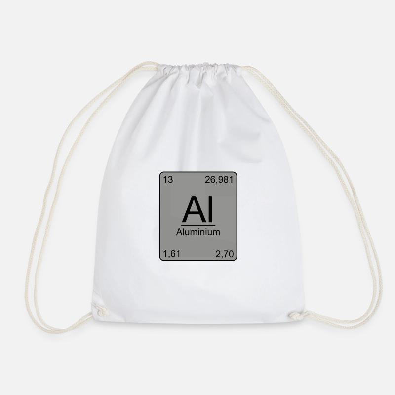 Aluminum, Periodic Table, Chemistry, Physics, Element - Drawstring Bag - white
