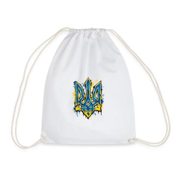 Ukraine - Coat of Arms - Wappen - Kiew - Turnbeutel - Weiß - Vorne