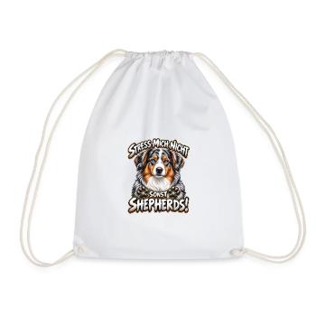 Australian Shepherd  - Turnbeutel - Weiß - Vorne