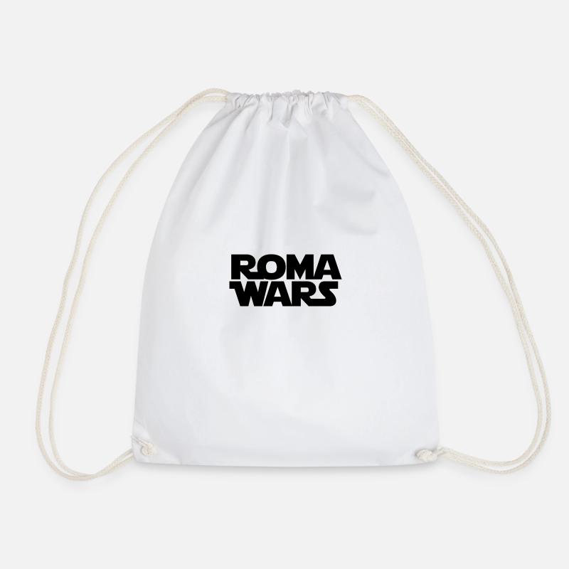 Roma Wars SW Design Schwarze Buchstaben - Turnbeutel - Weiß