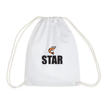 Crevette étoilée noire - Sac de sport léger - blanc - Devant