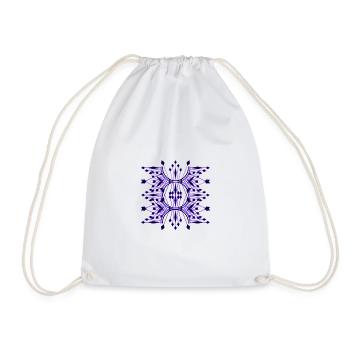 Purple Symmetry Mandala Network - Drawstring Bag - white - Front