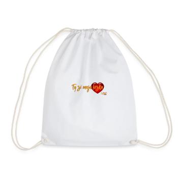 Ty si moja láska - Drawstring Bag - white - Front