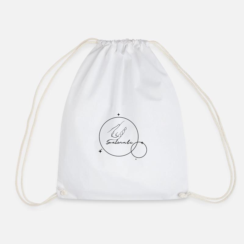 Soulmate - Drawstring Bag - white