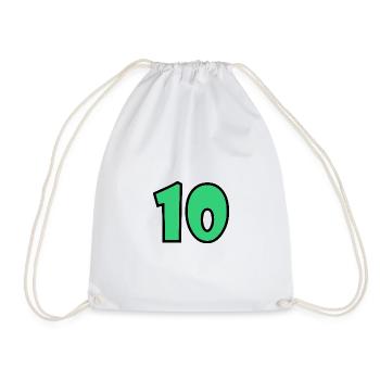 10. 10 JAHRE. 10-JÄHRIGES JUBILÄUM. 10-JÄHRIGES JUBILÄUM. - Turnbeutel - Weiß - Vorne