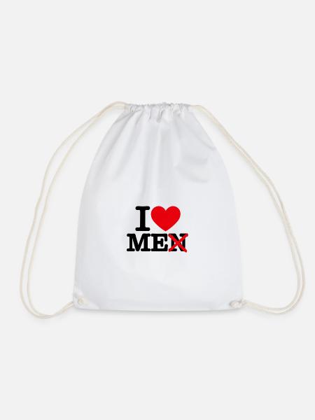 love me - Turnbeutel - Weiß