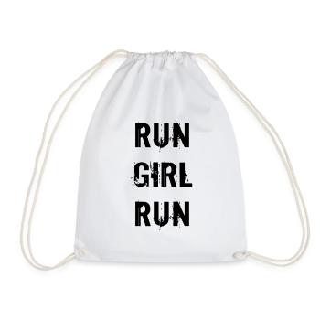 Run Girl Run - Turnbeutel - Weiß - Vorne