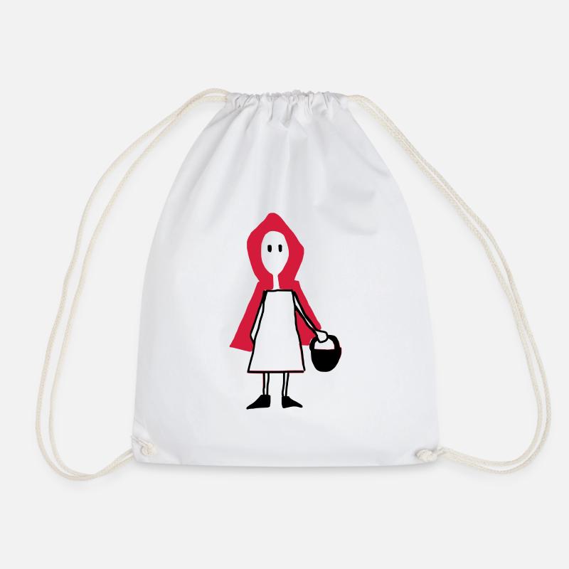 little red riding hood - Drawstring Bag - white