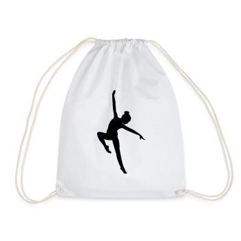 Gymnastics Artistic Gymnastics Aerobics Floor Exercise Fitness - Drawstring Bag - white - Front