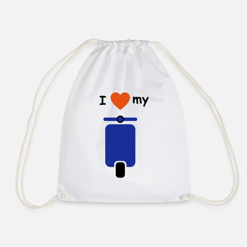 i love roller + heart - Turnbeutel - Weiß