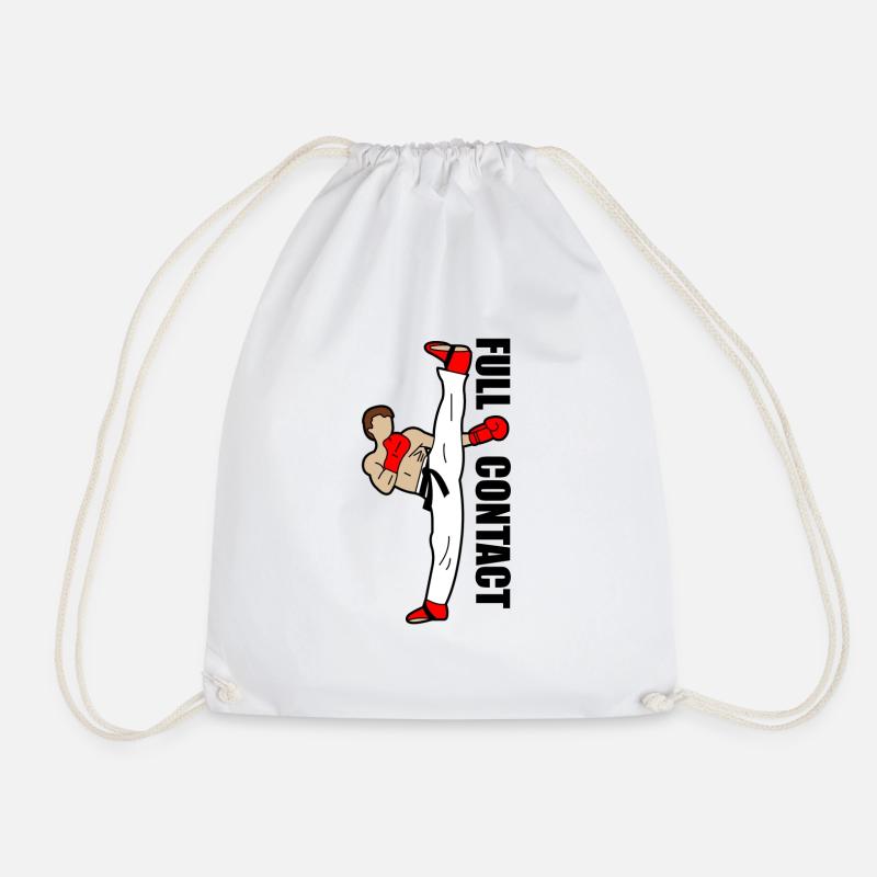 full contact - Drawstring Bag - white
