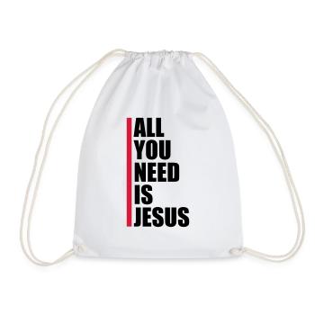 Strip Need Jesus - Drawstring Bag - white - Front