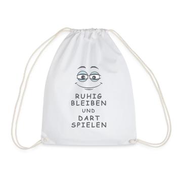 Dart spielen - Turnbeutel - Weiß - Vorne