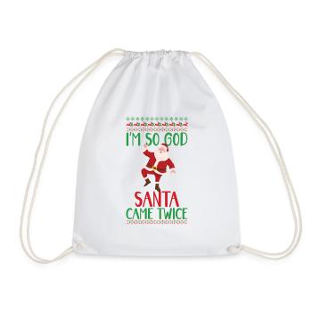 Funny Christmas design - Drawstring Bag - white - Front