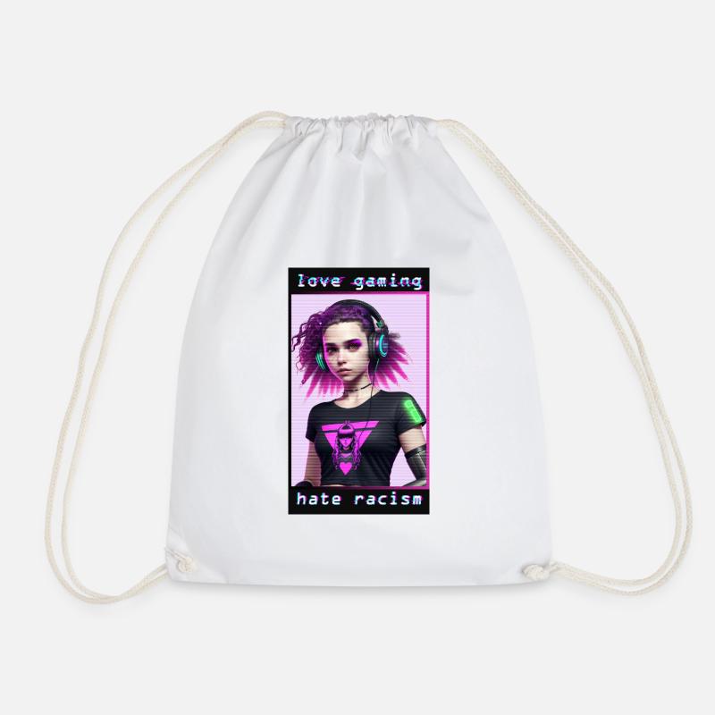loveGaming - Drawstring Bag - white