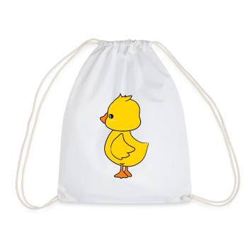 Niedliche Baby-Ente Figur 3 - Turnbeutel - Weiß - Vorne