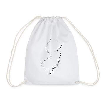 New Jersey (United States) | Map | Shadow - Drawstring Bag - white - Front