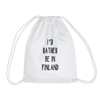 I´d Rather Be In Finland - Turnbeutel - Weiß - Vorne