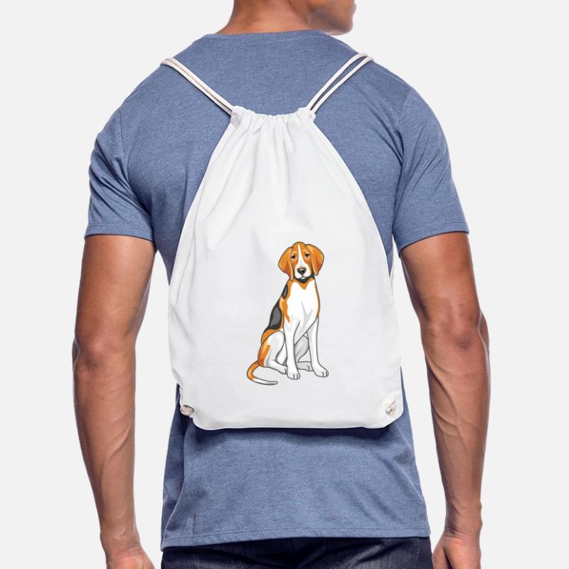 Sitzender Foxhound Turnbeutel
