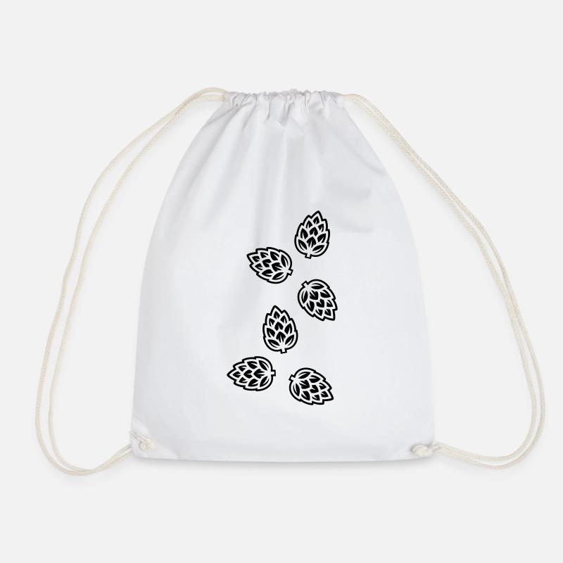 Hops Symbol - Drawstring Bag - white