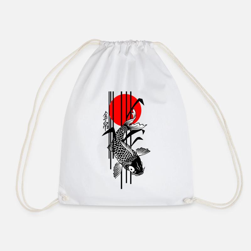 Bamboo Design - Nishikigoi - Koi Fish 3 - Turnbeutel - Weiß