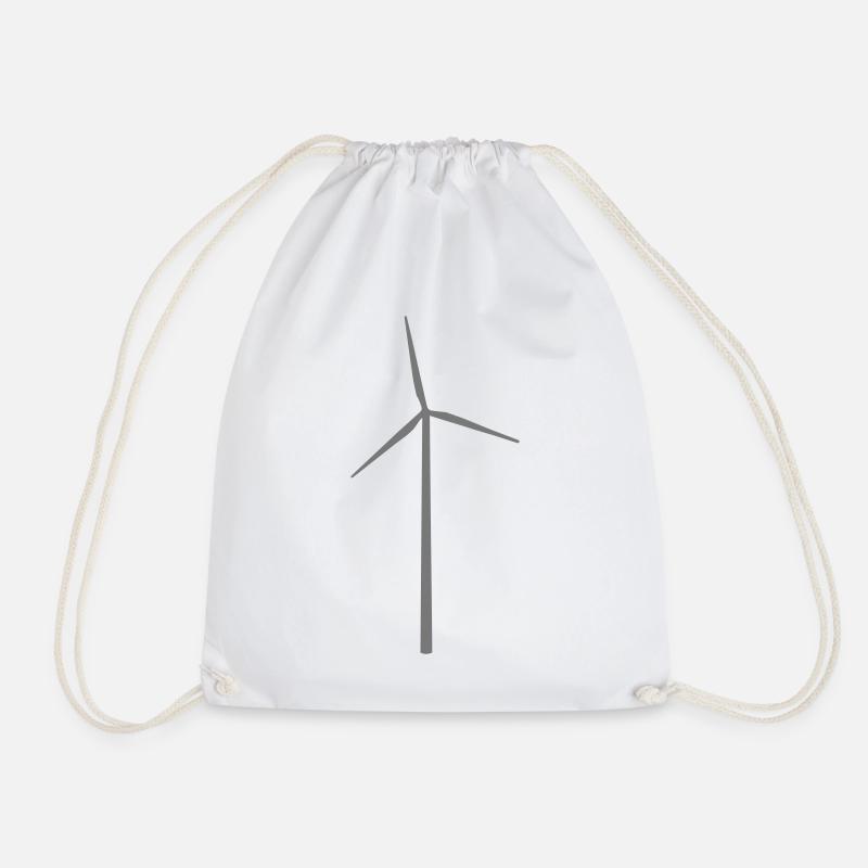Éolienne Éolienne Éolienne - Sac de sport léger - blanc