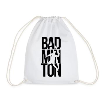 badminton - Drawstring Bag - white - Front
