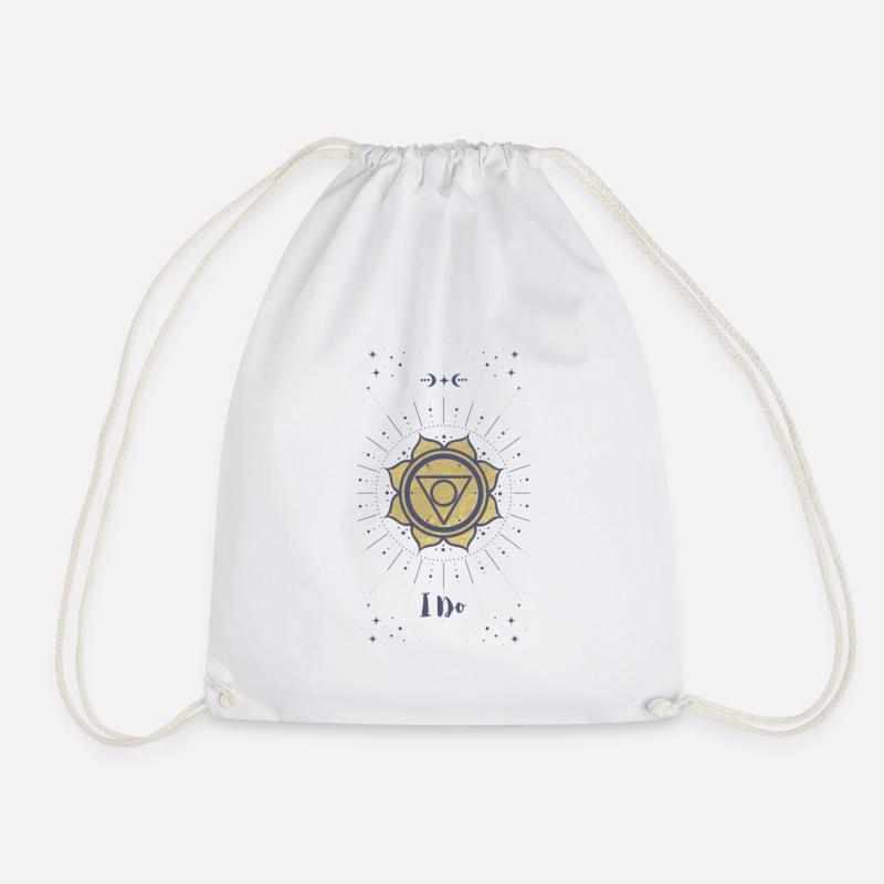 Third Chakra Theme - Drawstring Bag - white
