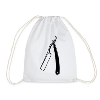Razor transparent shadow image - Drawstring Bag - white - Front